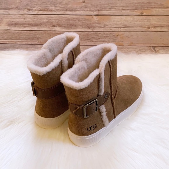 UGG Aika Chestnut Suede Platform Sneaker Boot - Picture 4 of 9